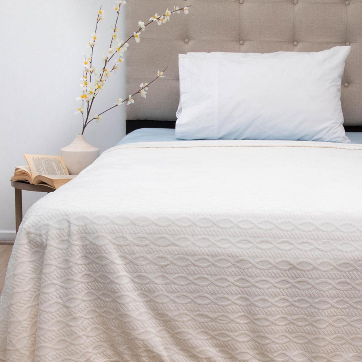 DORAL - Frazada Deluxe 1.5 plazas Crudo