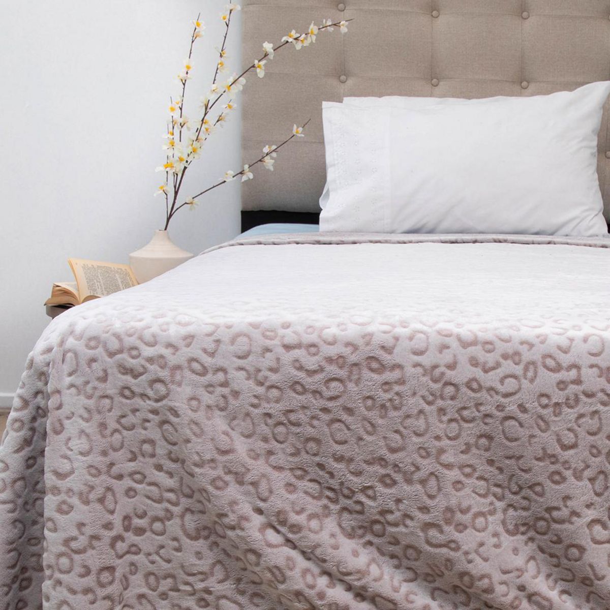 DORAL - Frazada DELUXE 1.5 plazas GRIS CLARO