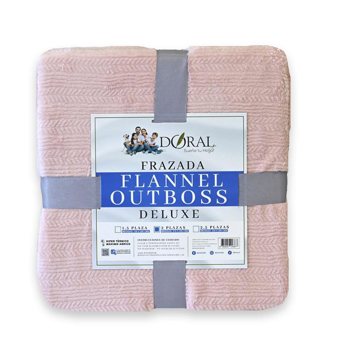 DORAL - Frazada Deluxe 2 plazas Damasco