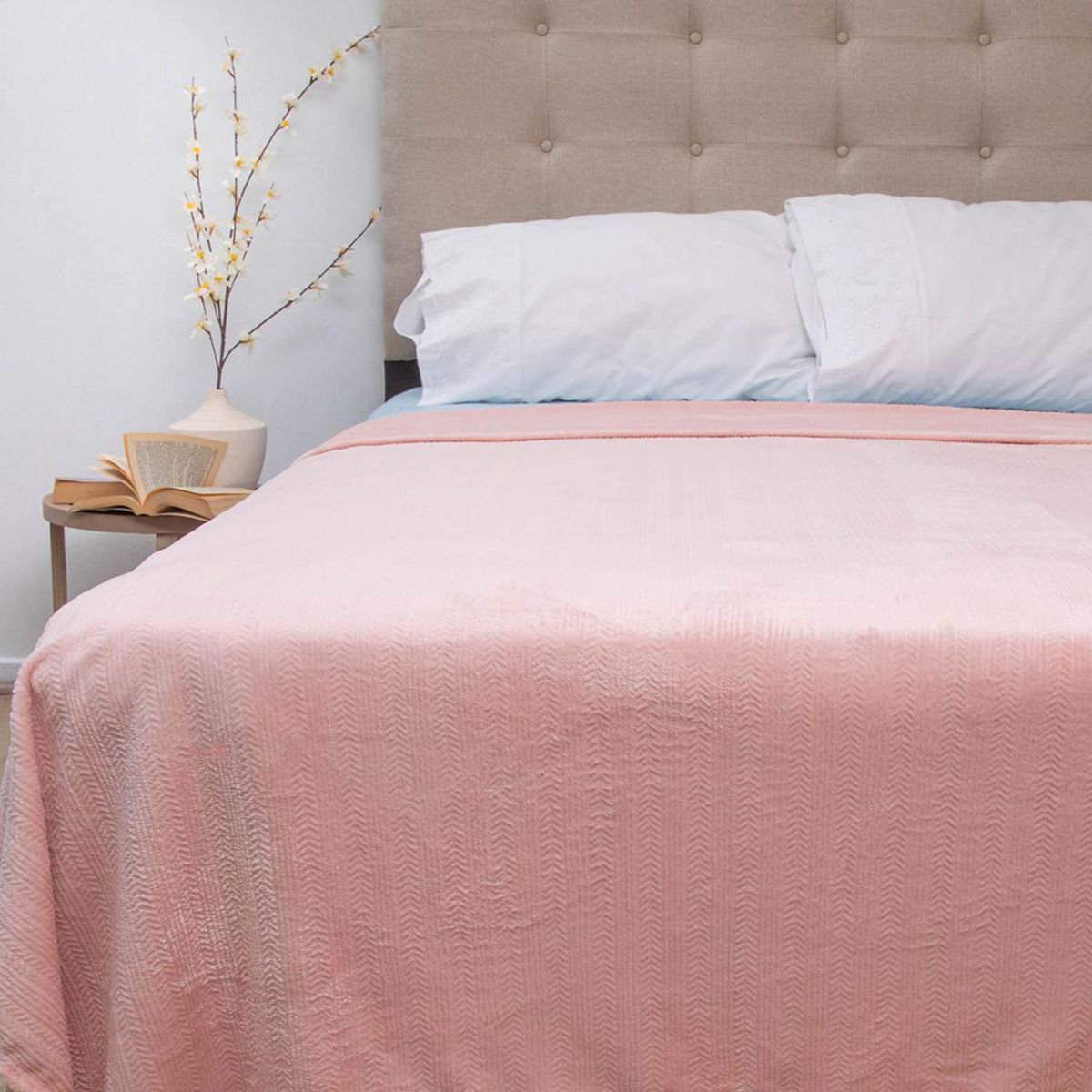 DORAL - Frazada Deluxe 2 plazas Damasco