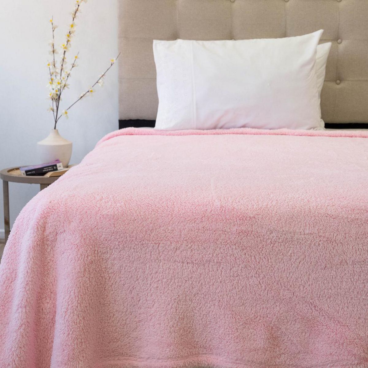 DORAL - Frazada Deluxe 1.5 plazas Rosado