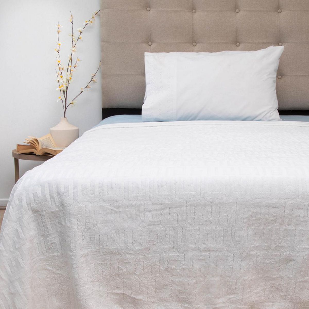 DORAL - Frazada Deluxe 1.5 plazas Blanco