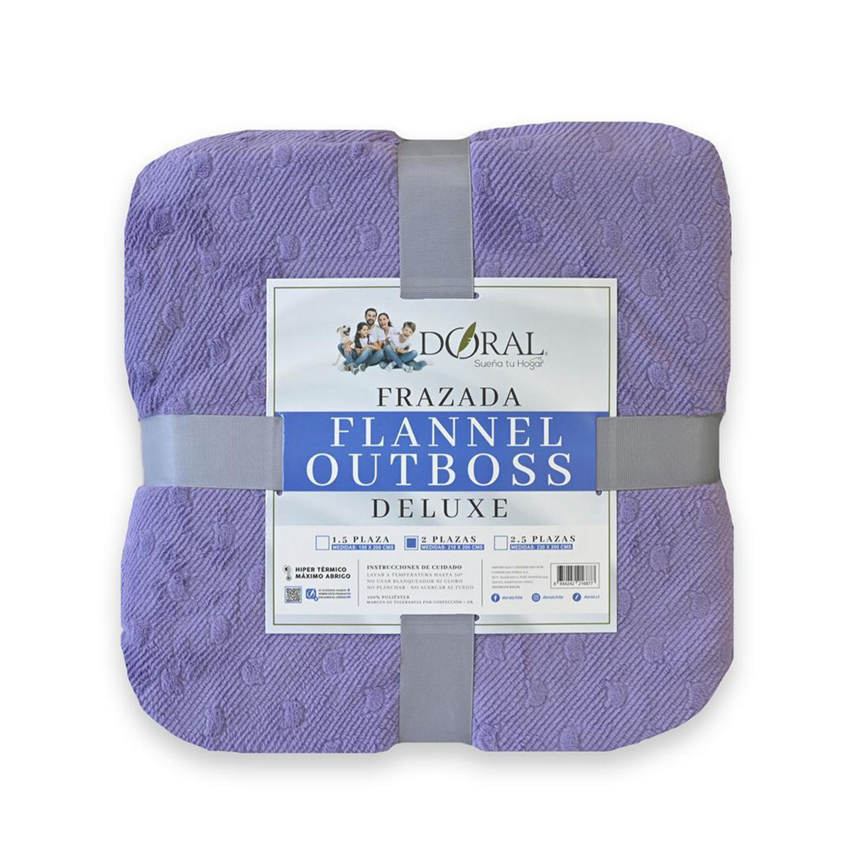 DORAL - Frazada Deluxe 2 plazas Lila