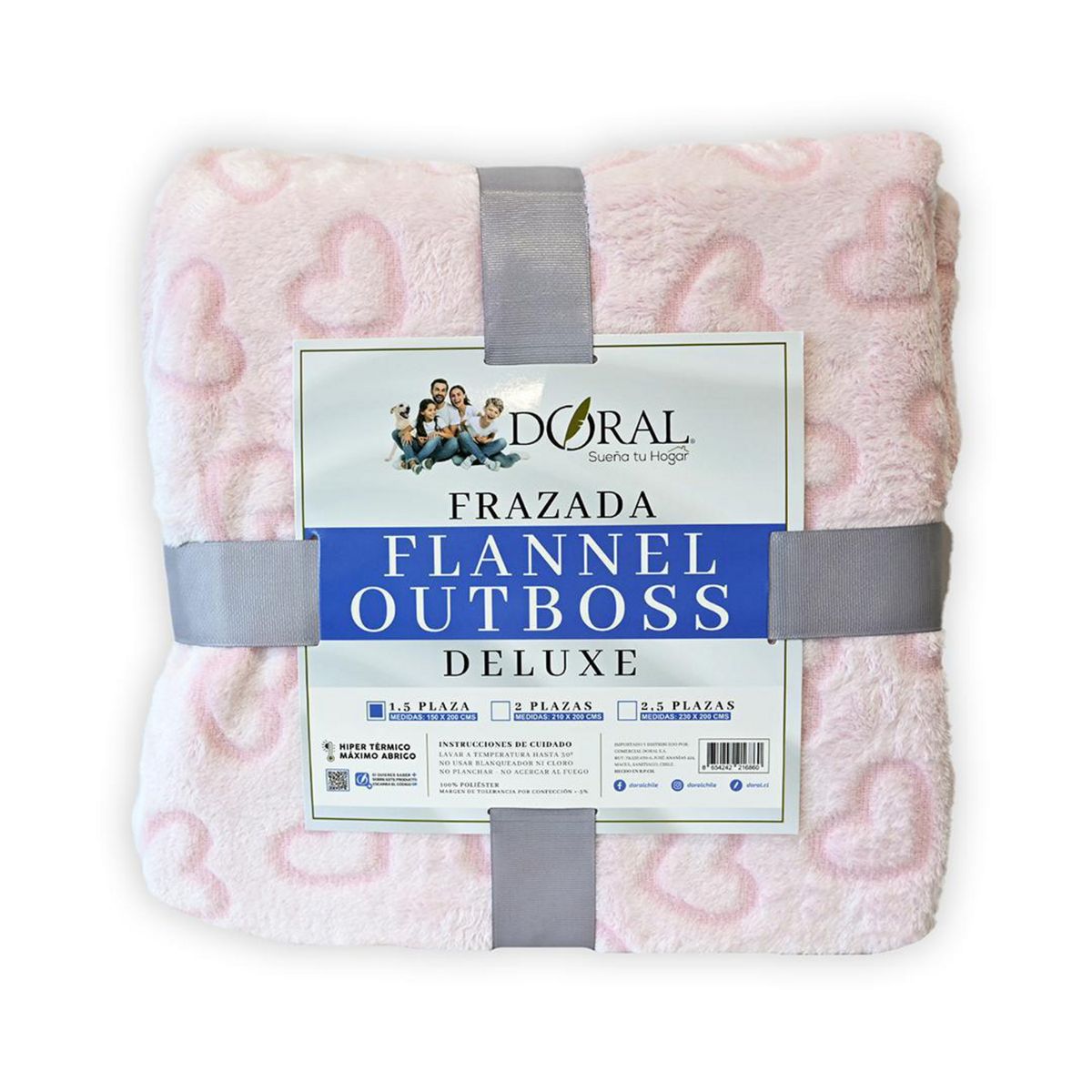 DORAL - Frazada Deluxe 1.5 plazas Beige