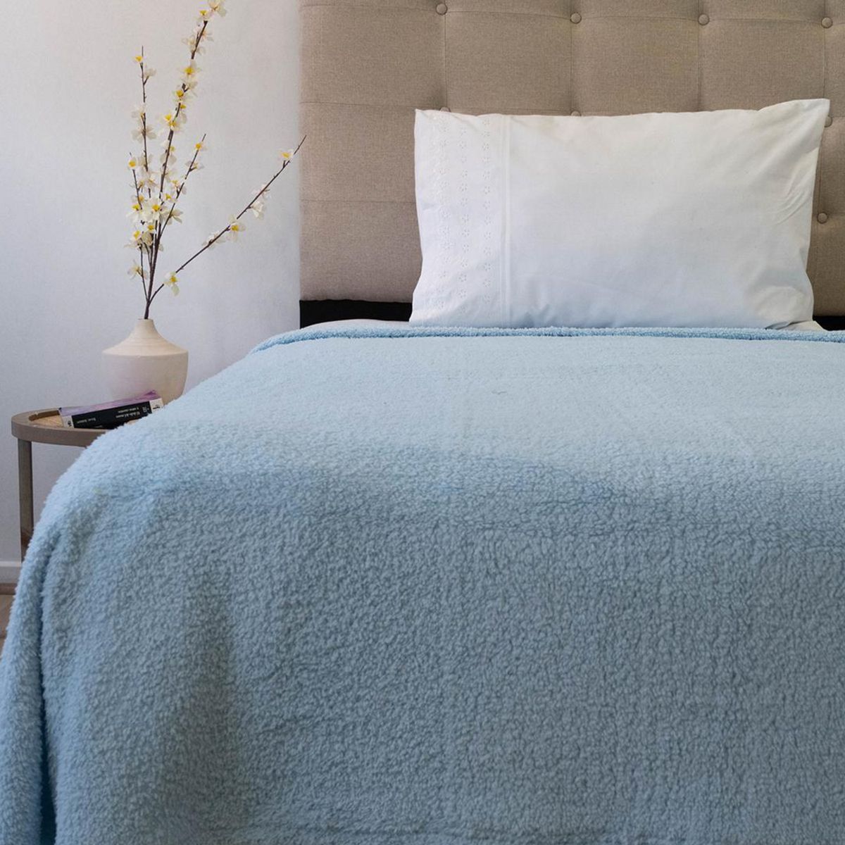 DORAL - Frazada Deluxe 1.5 plazas Celeste