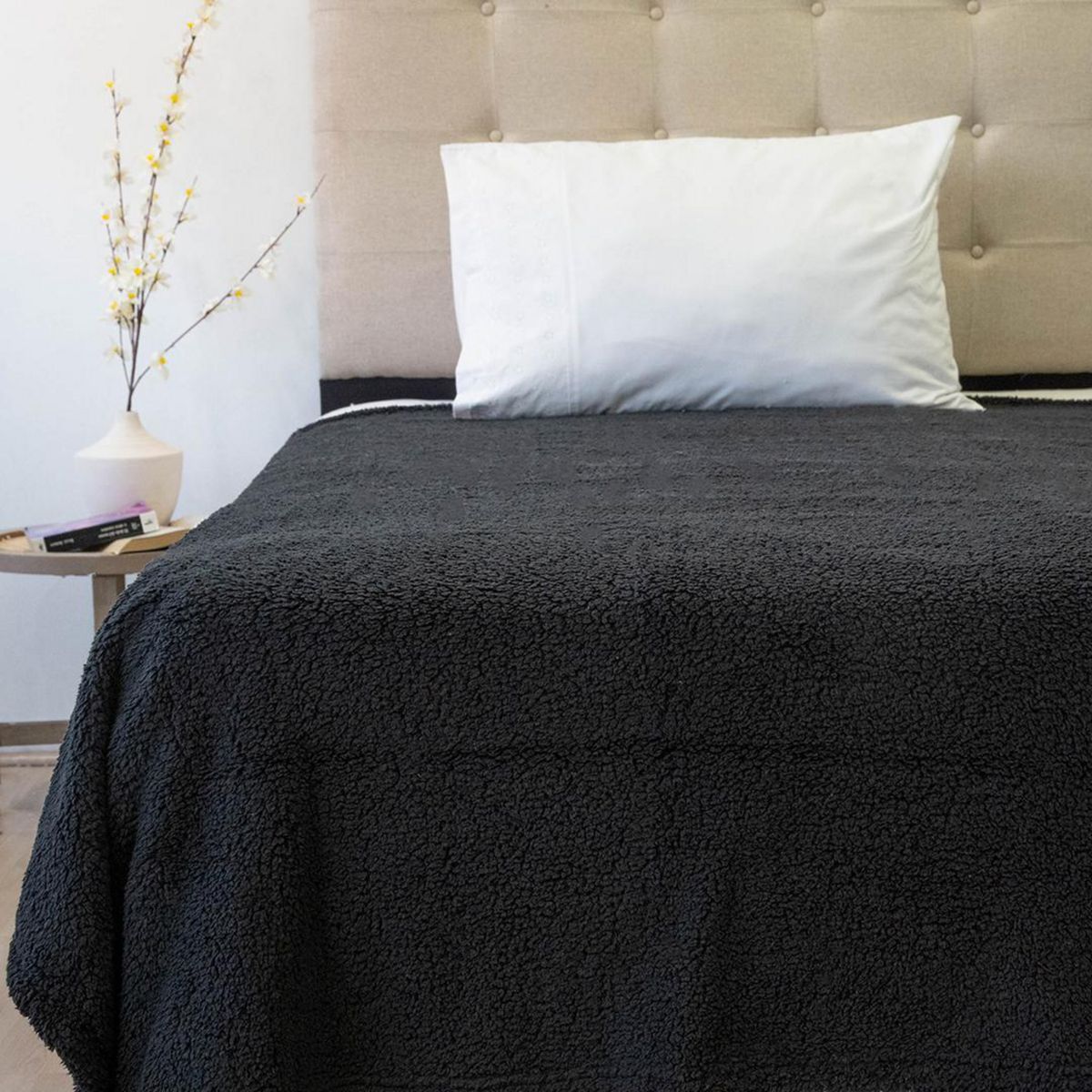 DORAL - Frazada Deluxe 1.5 plazas Negro