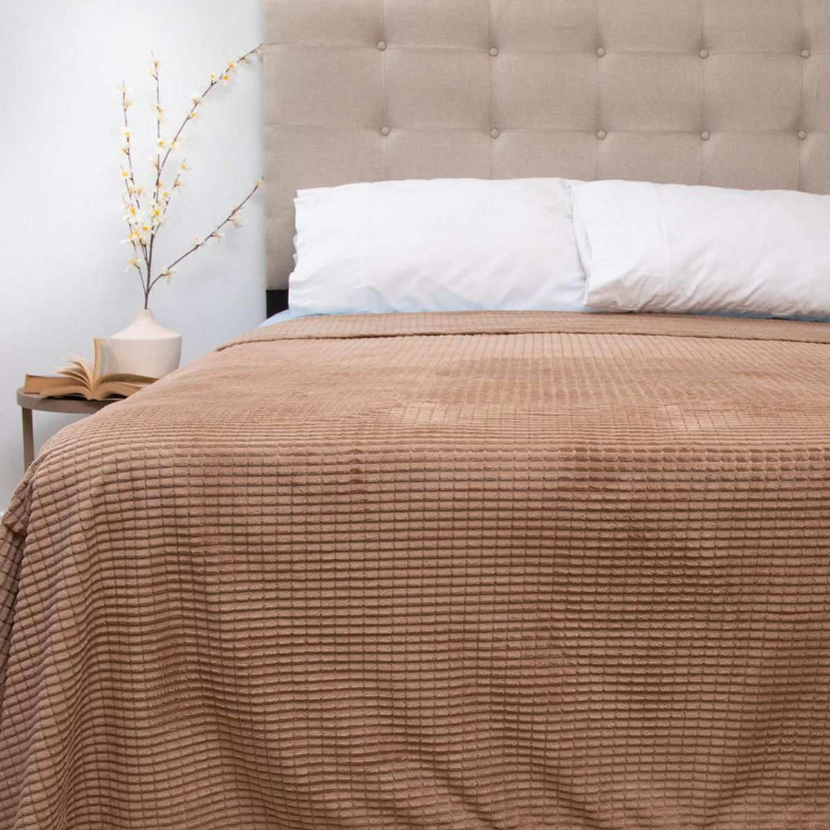 DORAL - Frazada Deluxe 2 plazas Café