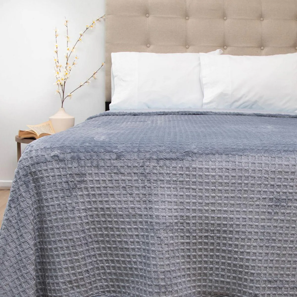 DORAL - Frazada Deluxe 2 plazas Celeste