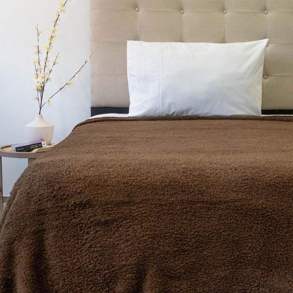 DORAL - Frazada Deluxe 1.5 plazas Café