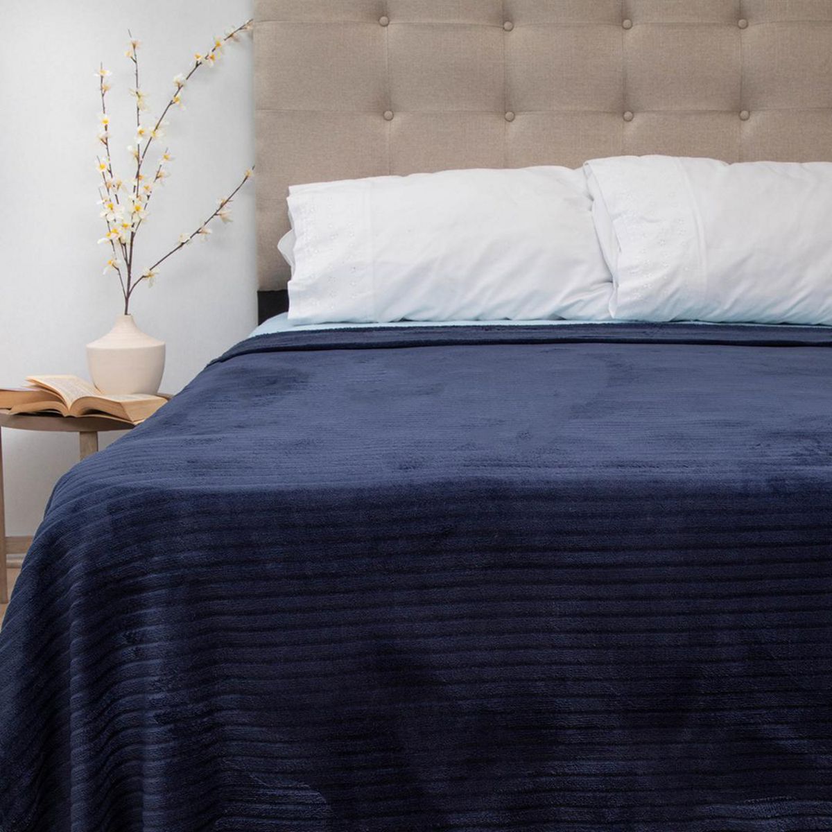 DORAL - Frazada Deluxe 2 plazas Azul Oscuro