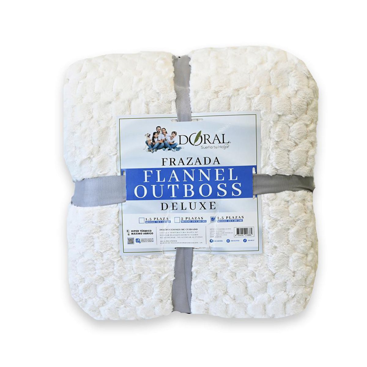 DORAL - Frazada Deluxe 2 plazas Crudo