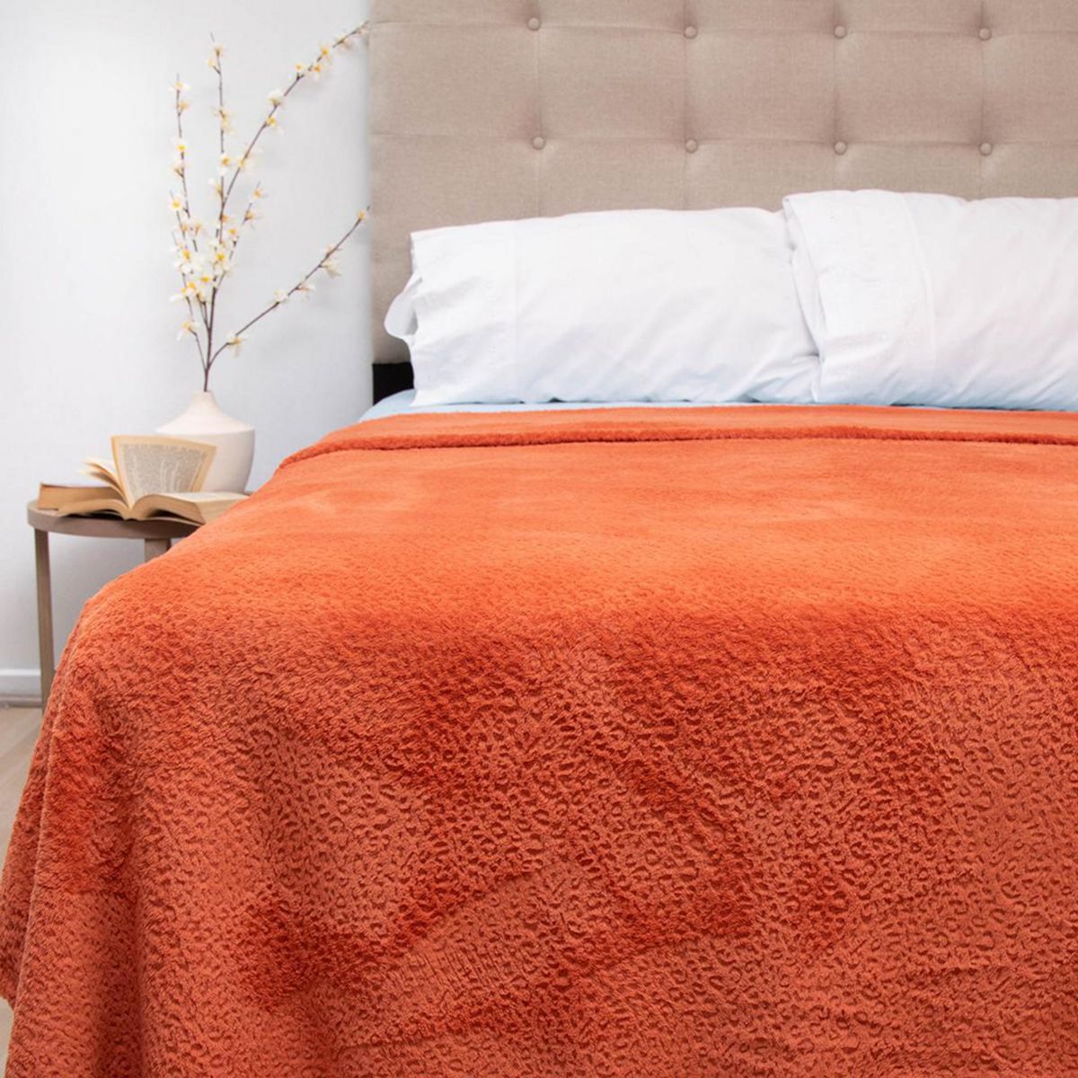 DORAL - Frazada Deluxe 2 plazas Salmon