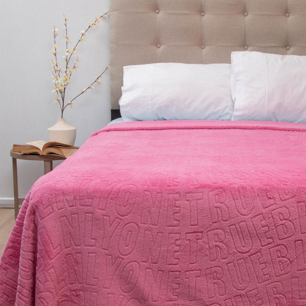 DORAL - Frazada Deluxe 2 plazas Fucsia