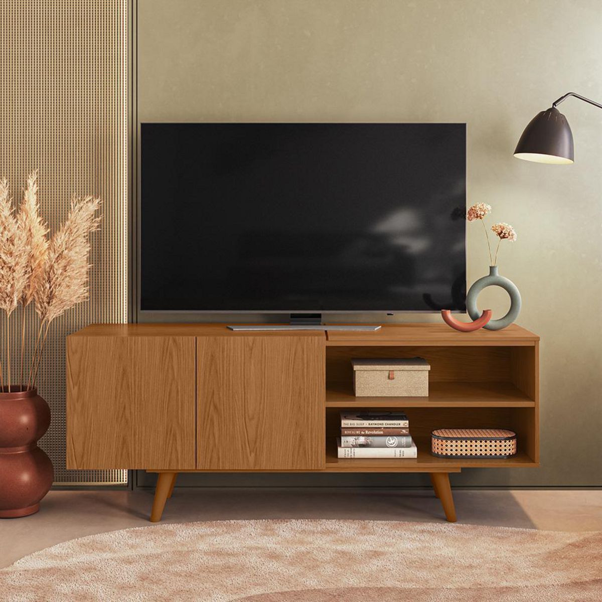 DI PORETTI - Rack TV 55 " Aldan Café 136x54.6x36.3 cm