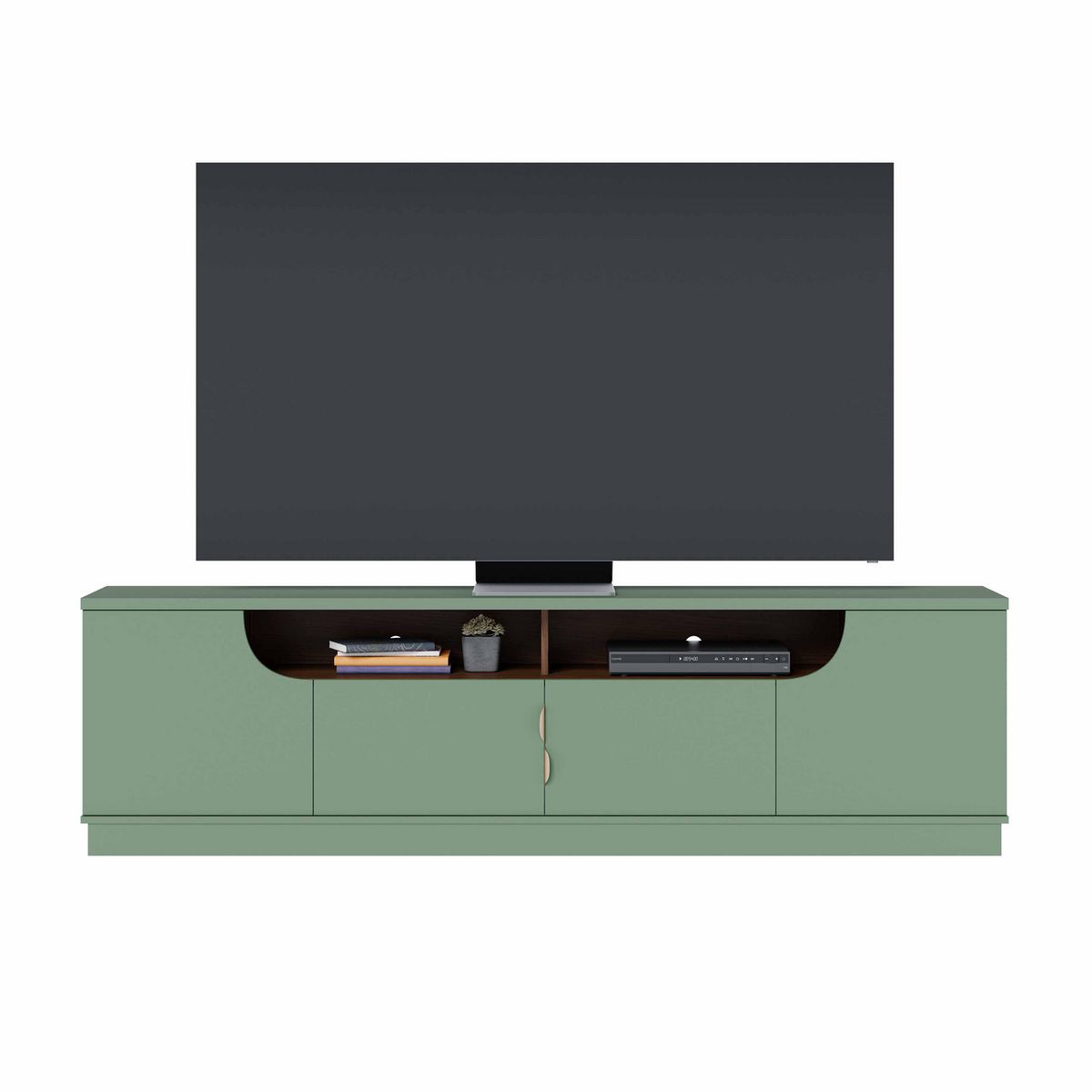 DI PORETTI - Rack TV 75 " Santorini Verde 200x55.8x38 cm