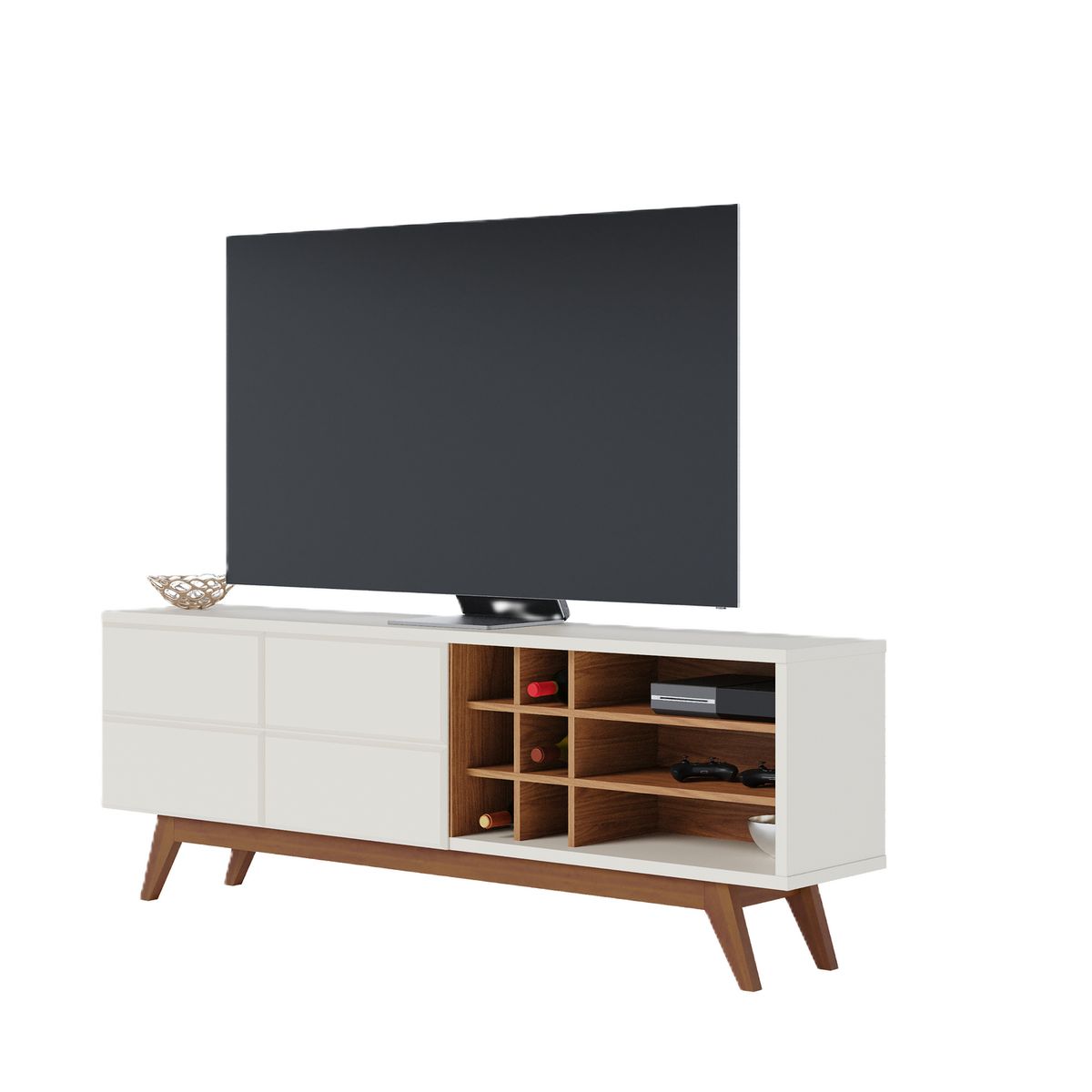 DI PORETTI - Rack TV 75 " Noronha Blanco 180x64.2x36.5 cm