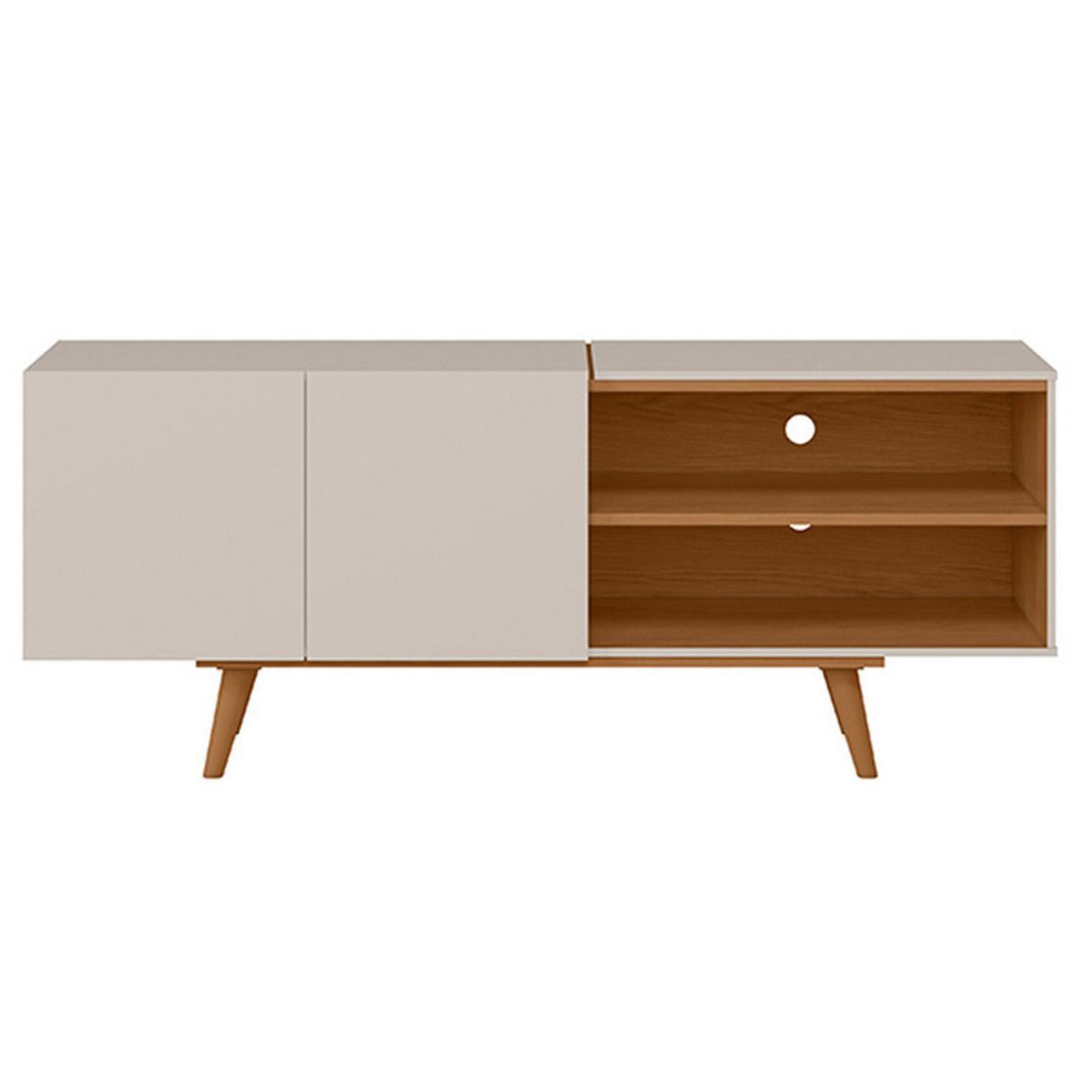 DI PORETTI - Rack TV 55 " Aldan Blanco 136x54.6x36.3 cm