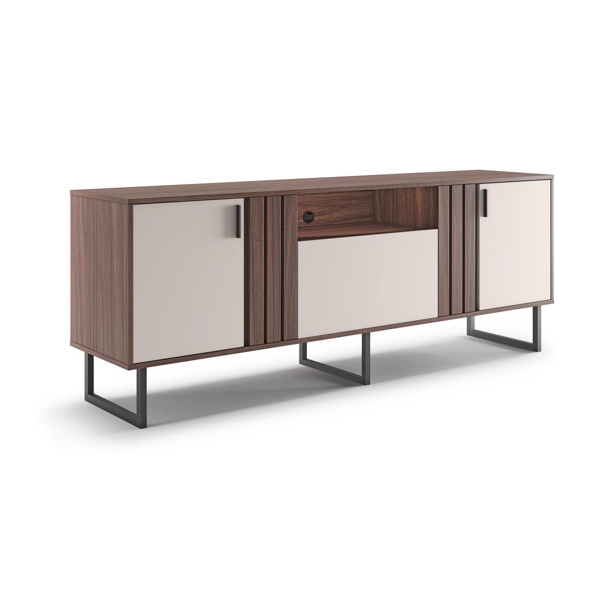 DI PORETTI - Rack TV 70 " Jurua Café oscuro 180x64x403 cm