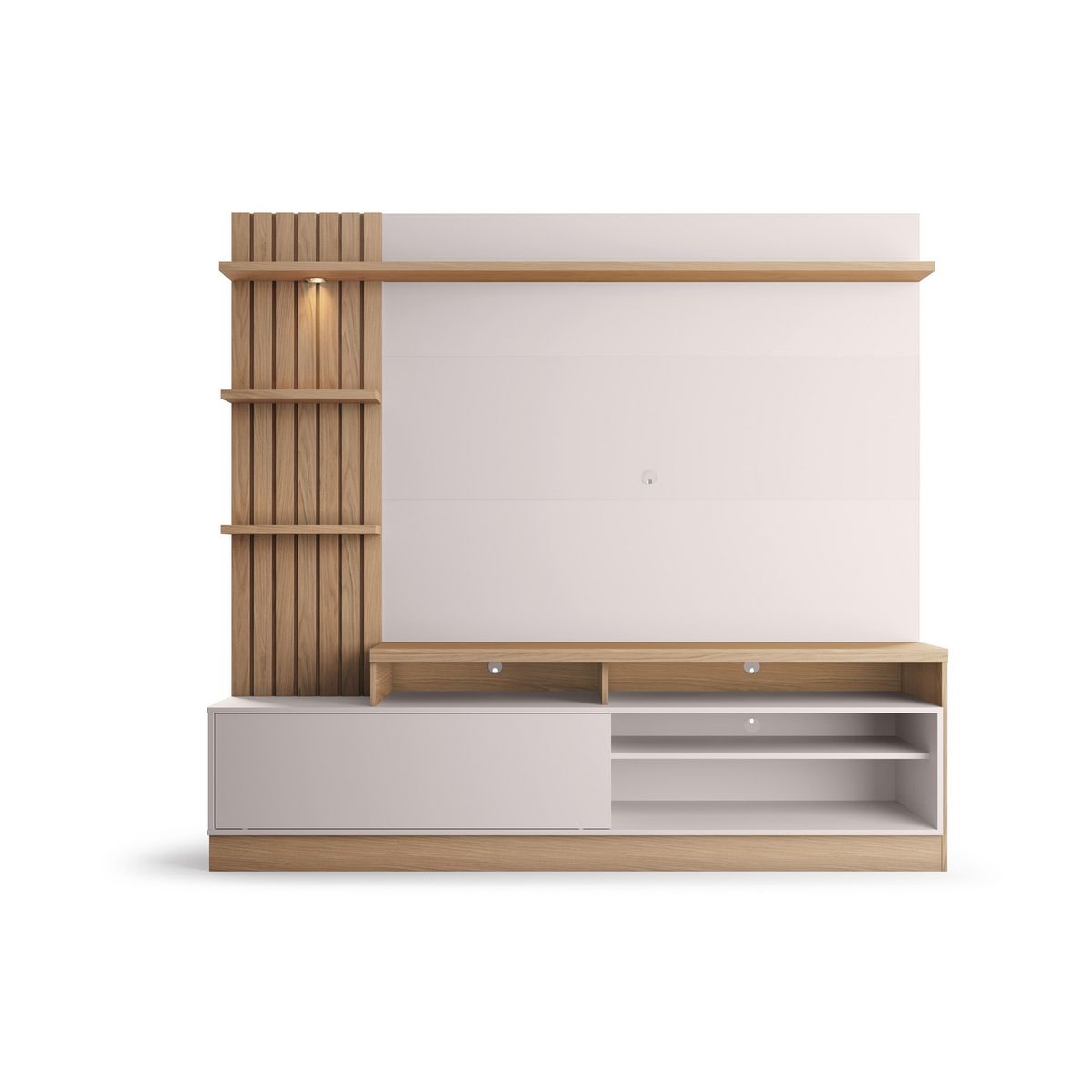 DI PORETTI - Home TV 65 " Macejo Café/Blanco 200x185.3x40.8 cm