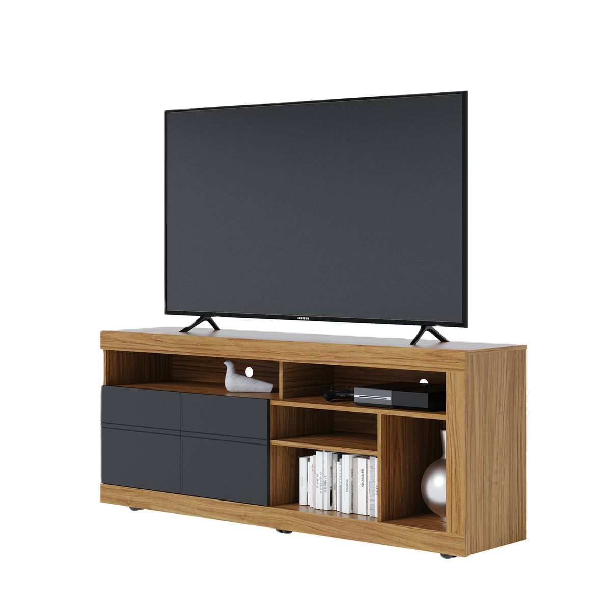 DI PORETTI - Rack TV 65 " Inaja Negro 160x68x37.4 cm