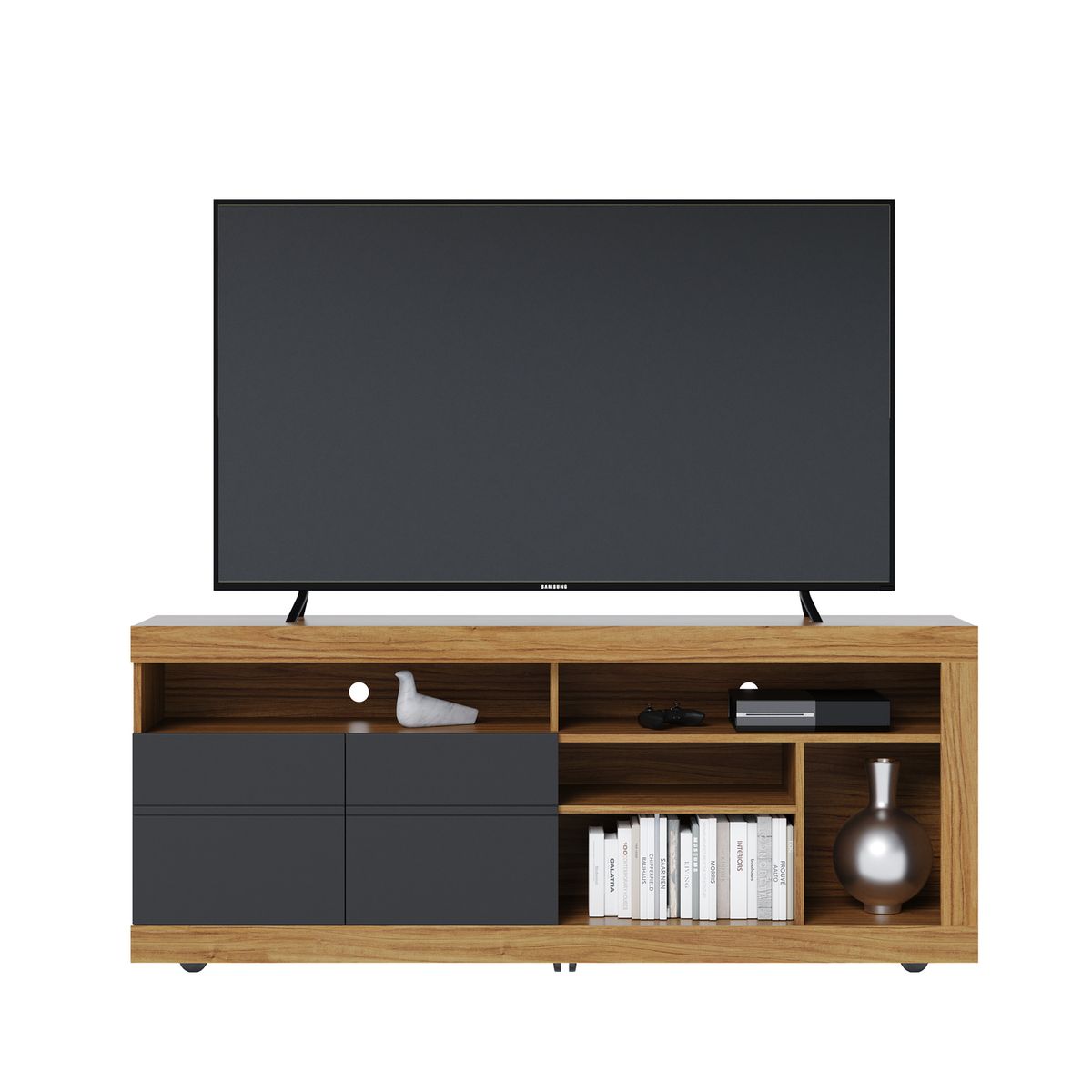 DI PORETTI - Rack TV 65 " Inaja Negro 160x68x37.4 cm