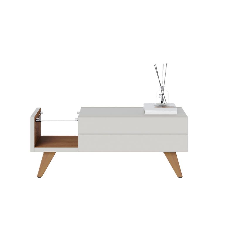 DI PORETTI Mesa de Centro Noronha Blanco 54x90x35.6 cm