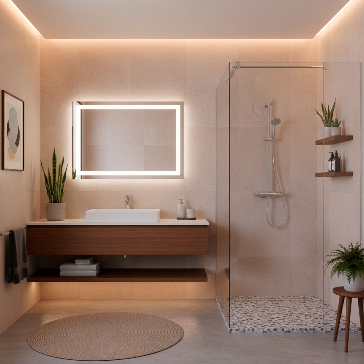 KLIPEN - Barra para ducha deslizante cromada 90 cm