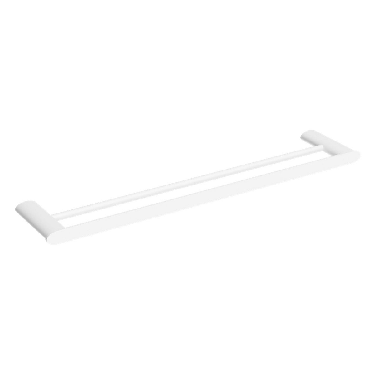 KLIPEN - Toallero doble barra blanco mate 60 cm