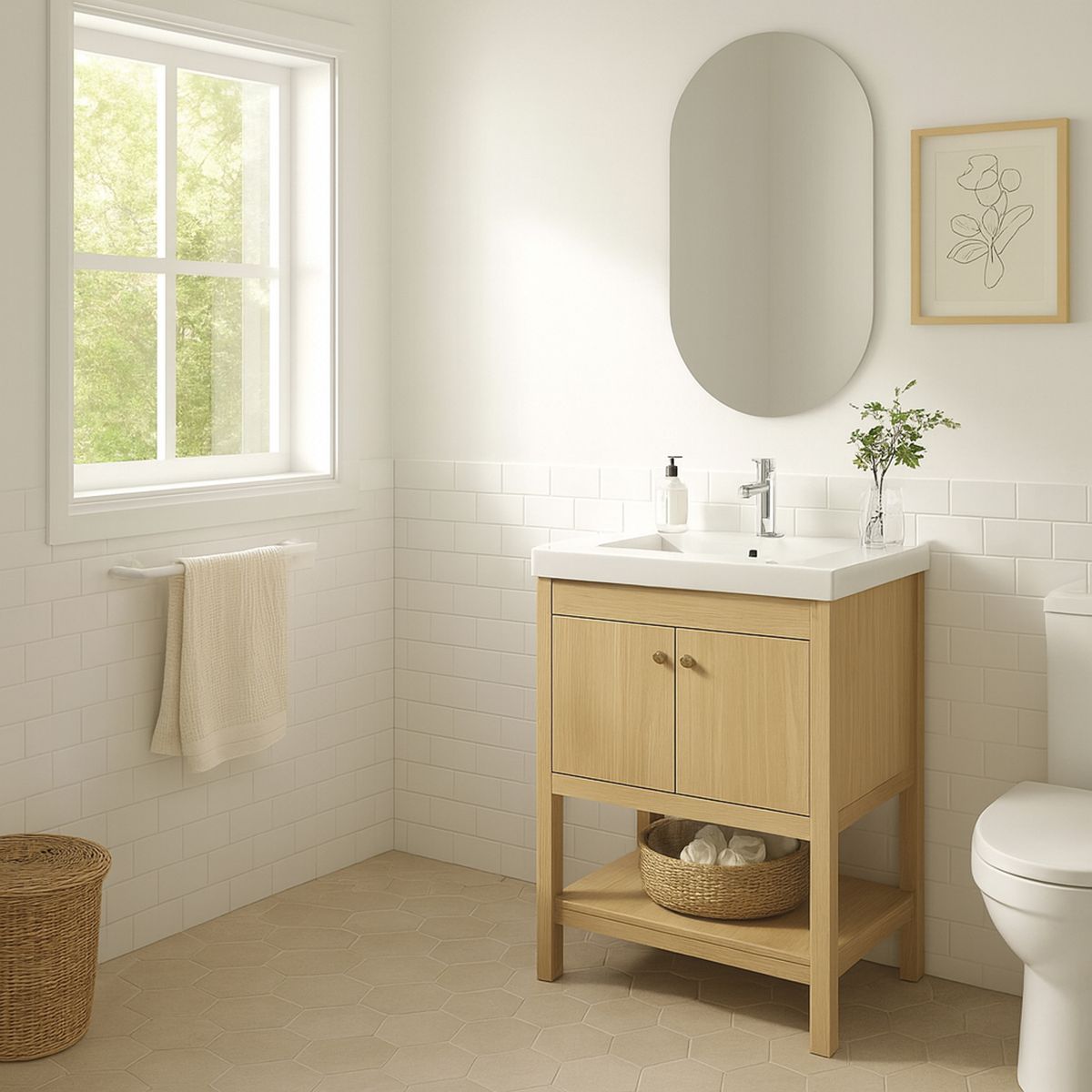 KLIPEN - Toallero doble barra blanco mate 60 cm