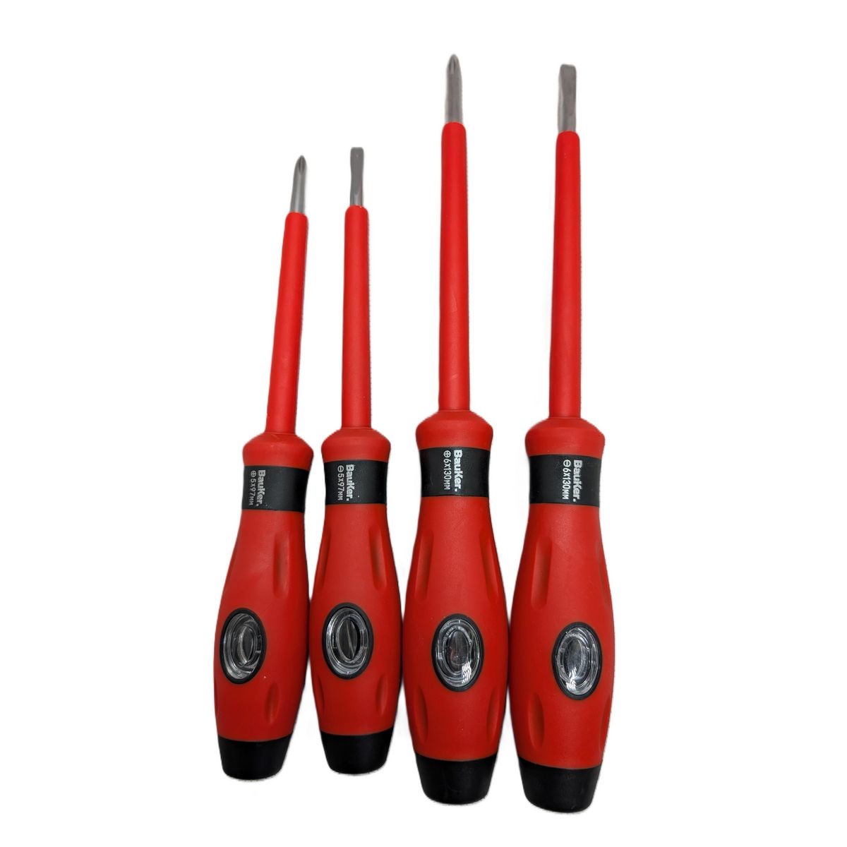 BAUKER - Set Atornilladores Con Tester Paleta/Cruz 5 Y 6mm