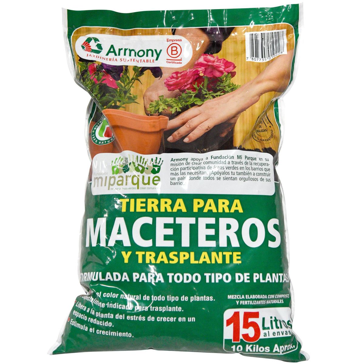 ARMONY - Tierra para macetero 15 litros saco