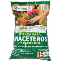 Tierra para macetero 15 litros saco