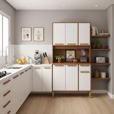 Imagen 2 del producto Kit Mueble Cocina 6 Puertas 1 Cajón Repisas Interiores 90 Cm