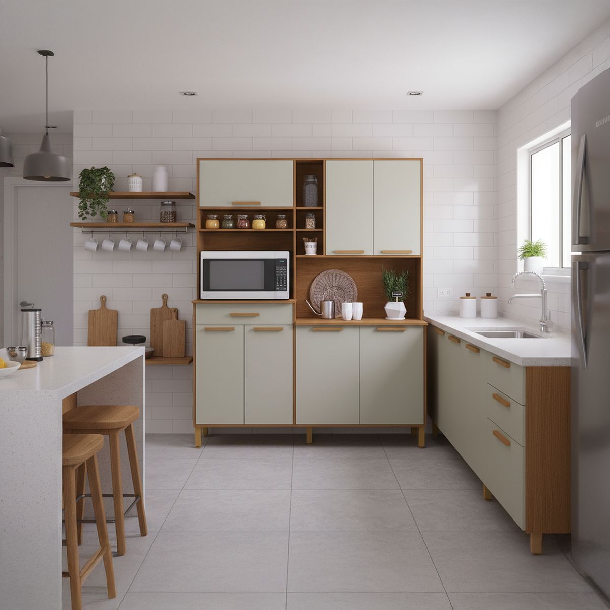 HOME MOBILI - Kit mueble de cocina Braga