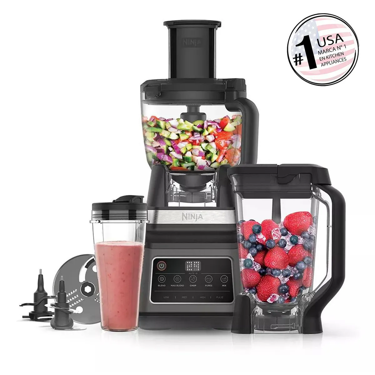 NINJA - Licuadora 3 en 1 2.1 Litros Negro BN800EU