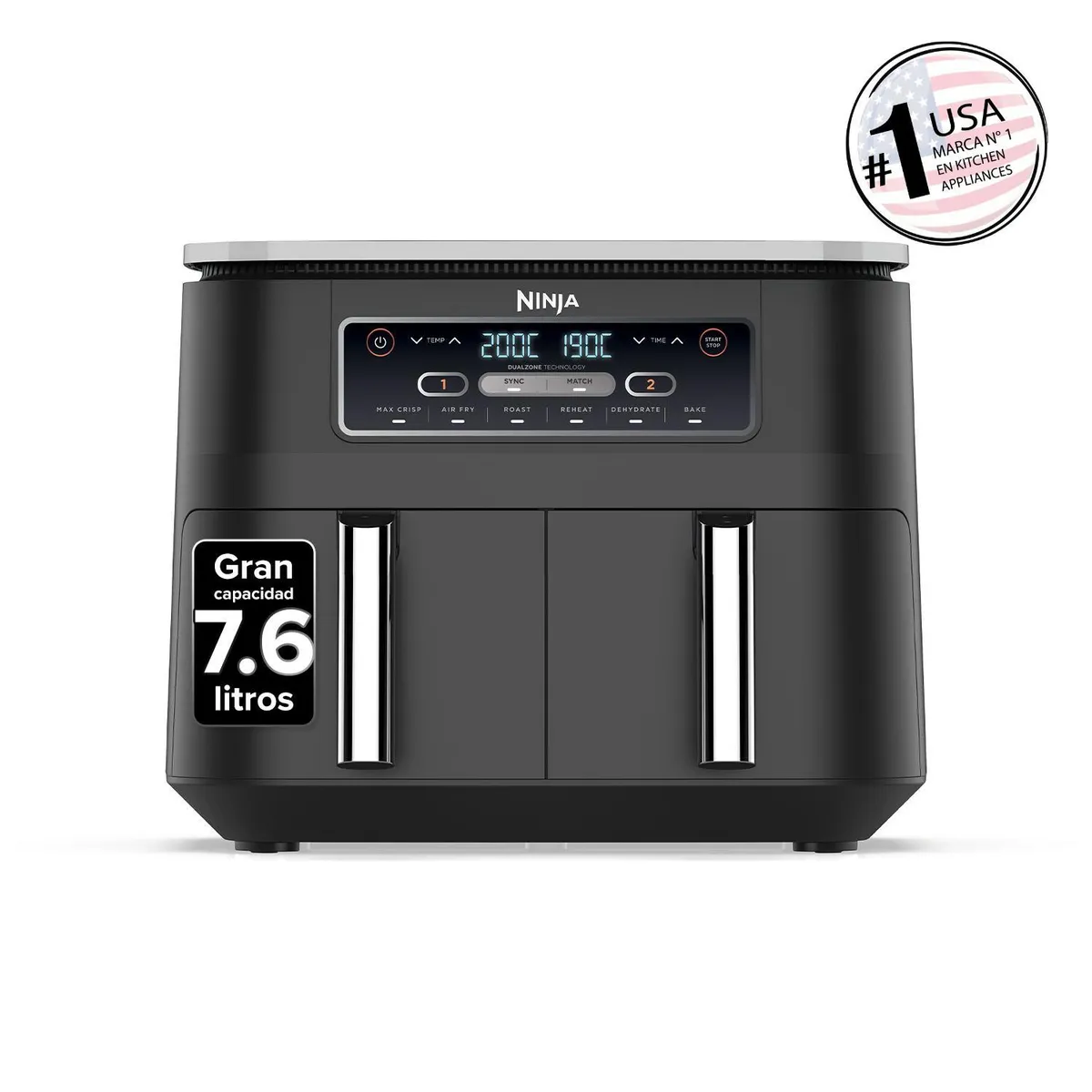 NINJA - Freidora de Aire Doble 7.6 Litros AF300EU