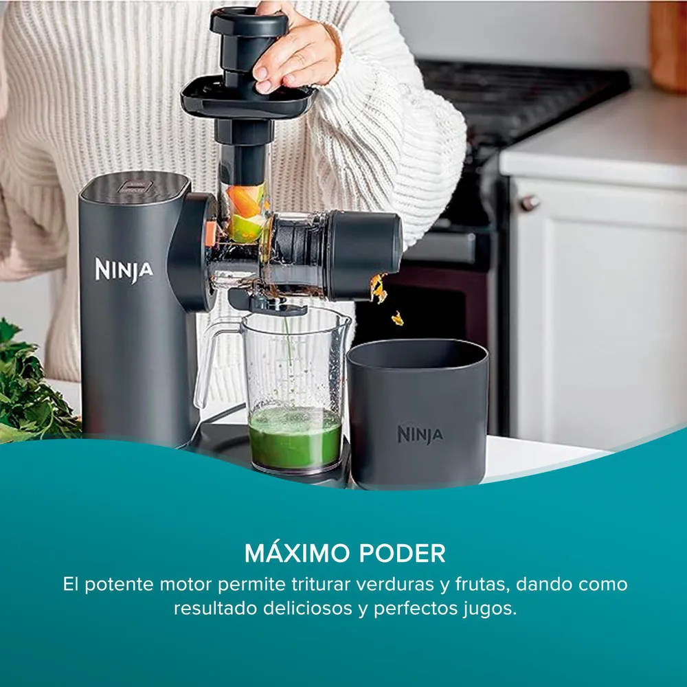 Ninja Extractor de Jugo Prensado en Frío NeverClog JC151EU Negro, foto 4