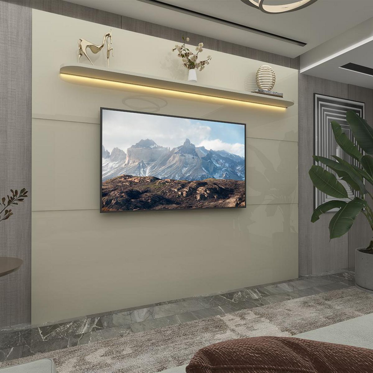 DECOCASA - Home 75 " Royal Off White 219x195x34 cm