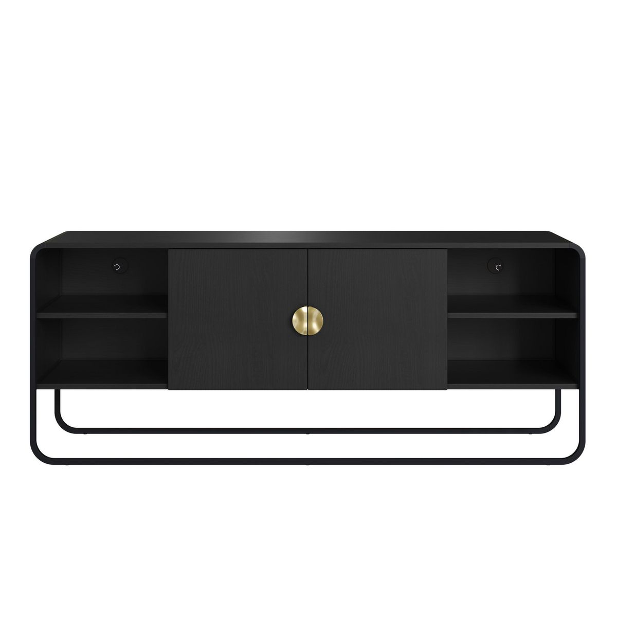 DECOCASA - Rack 55 " 28070 Negro 150x60x37.5 cm