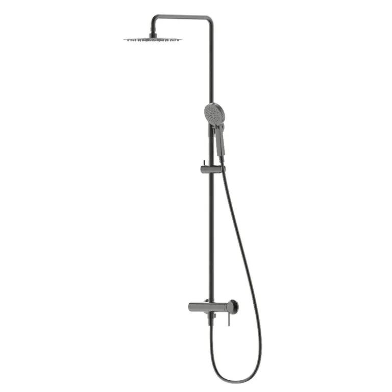 Columna de ducha acero inoxidable duchas ABS flexible 150 cm gun grey