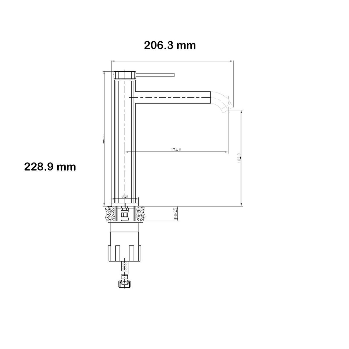 KLIPEN - Monomando lavamanos Trend Negro