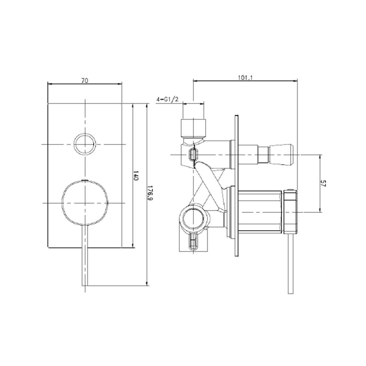 KLIPEN - Mezclador ducha Trend Grey
