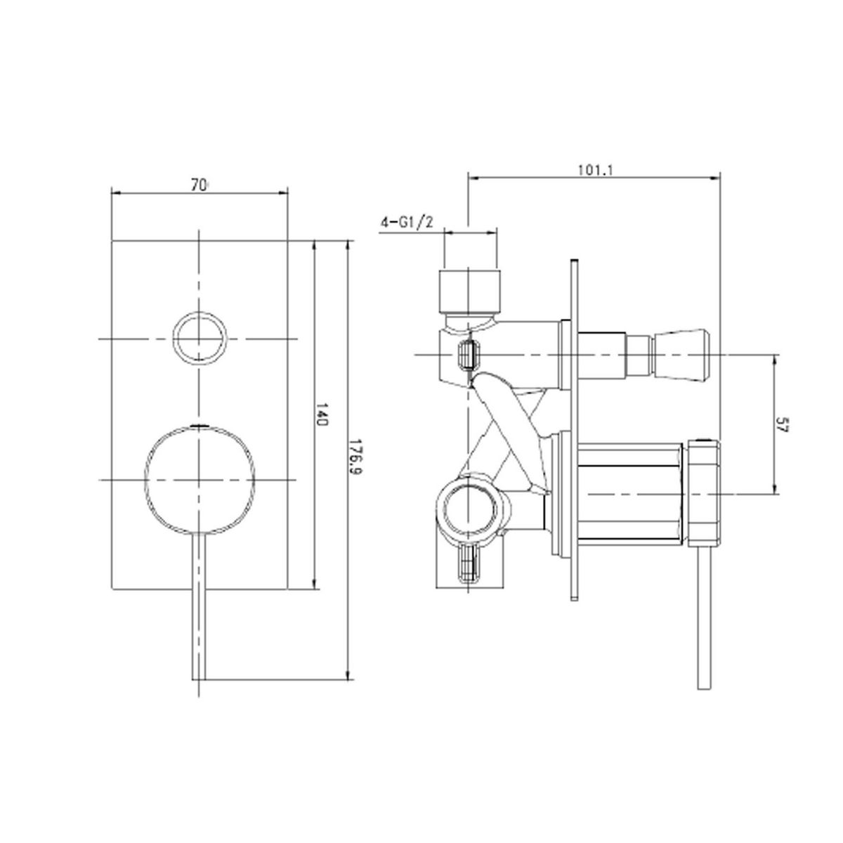 KLIPEN - Mezclador ducha Trend Cromado