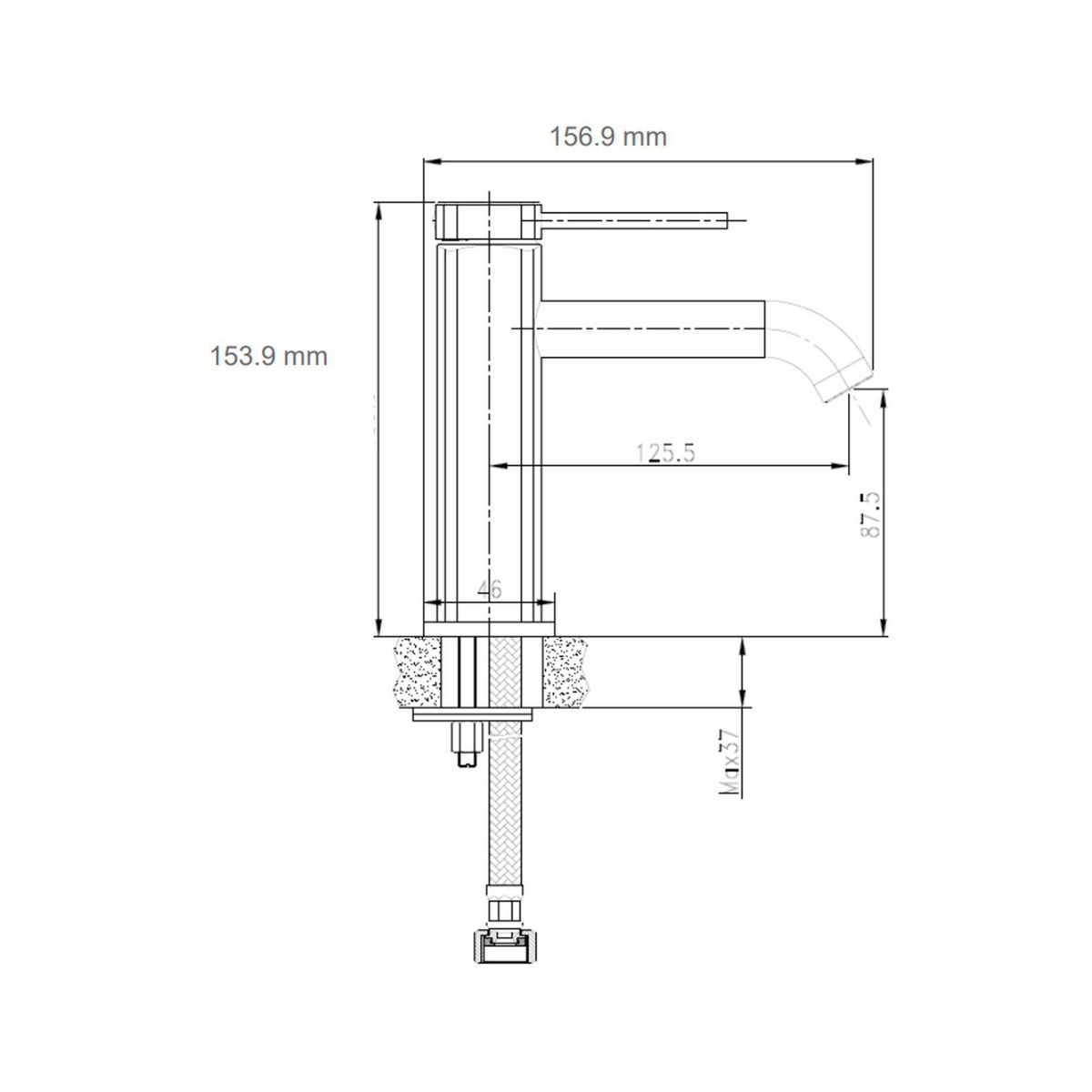 KLIPEN - Monomando lavamanos Trend Gris