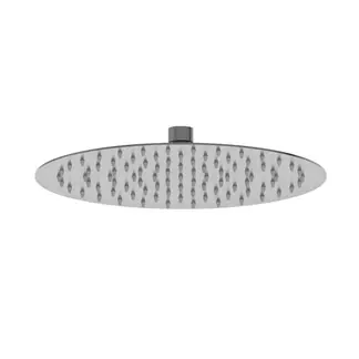 KLIPEN - Plato de ducha fija 30 cm diametro acero inoxidable acabado negro mate