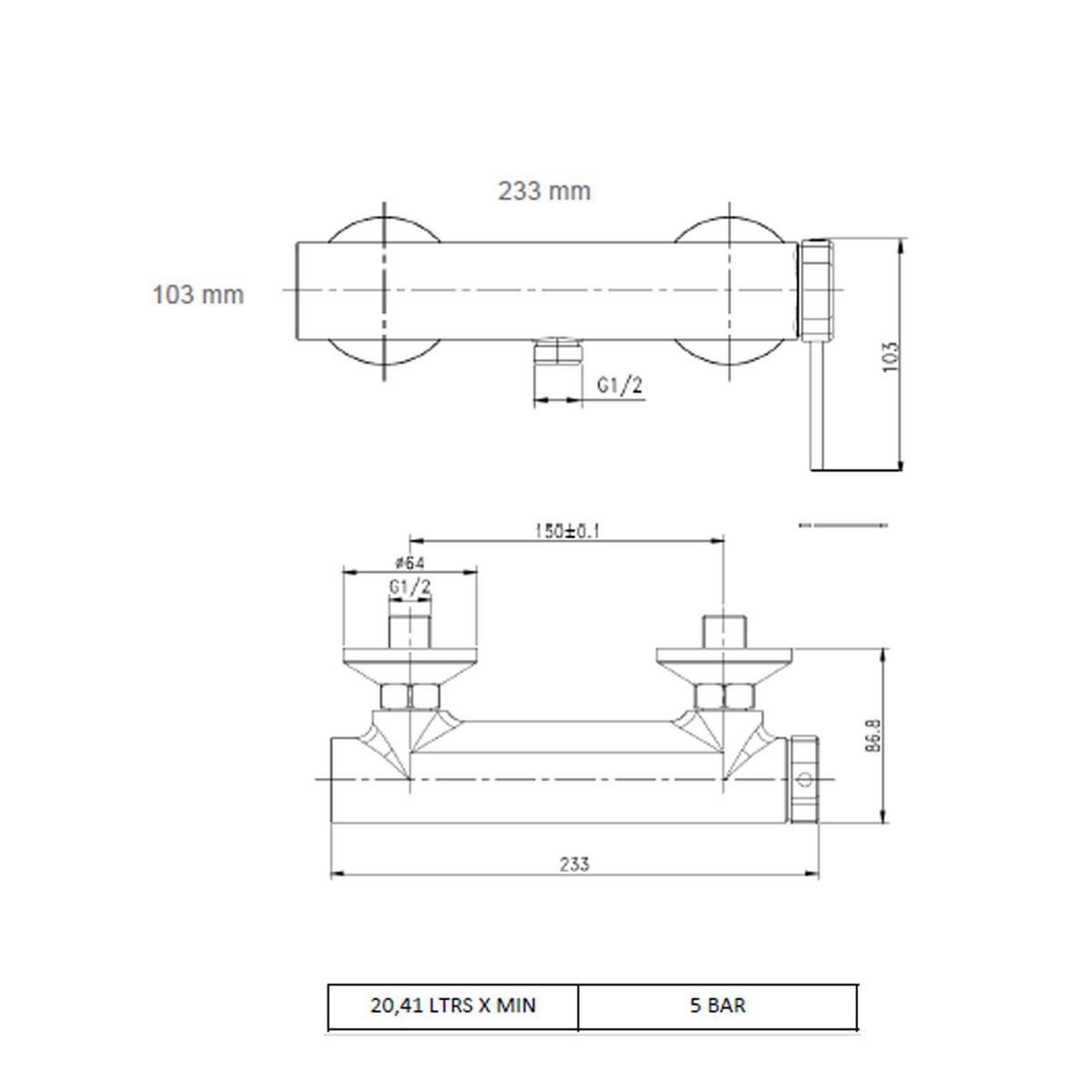 KLIPEN - Mezclador ducha Trend Cromado