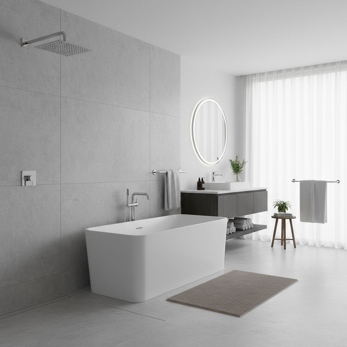 KLIPEN - Brazo para ducha fija conexión a muro acabado cromado