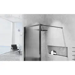 KLIPEN - Mampara de Ducha Fija 120x198 cm Vidrio Templado 8 mm