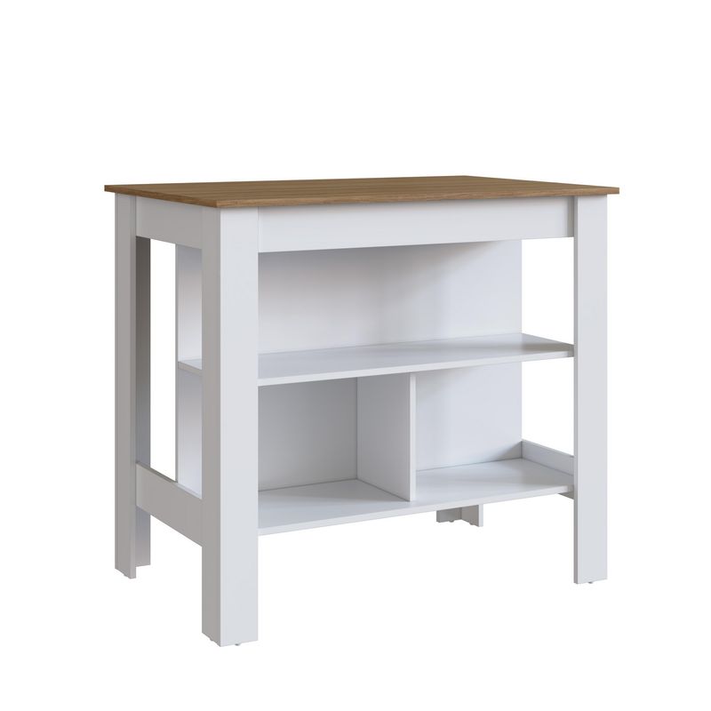 BE DESIGN - Mueble isla de cocina blanco miel Moveli