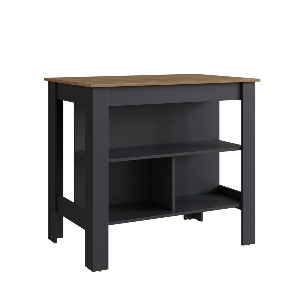 BE DESIGN - Mueble isla de cocina negro miel Moveli